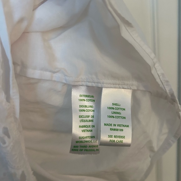 Lilly Pulitzer Cream Floral Lace Dusk Top - Picture 3 of 4